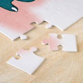 Puzzle T-Rex turquoise adorable (Côté)