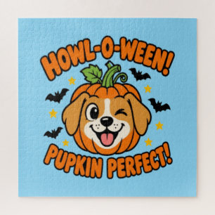Puzzle T-Shirt Halloween Chien Mignon Parfait Pupkin Howl