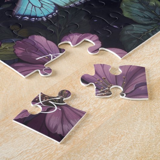 Puzzle Tabby Brown avec fleurs et style victorien (Côté)