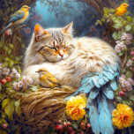 Puzzle Tabby Cat-Bird Nichant Avec Trois Oiseaux<br><div class="desc">Présentant les kittybirds - un chat-oiseau tabby nichant avec trois oiseaux peignant sur des vêtements et d'autres produits de qualité - un design fantasque et enchanteur qui réunit les mondes de grâce féline et de charme aviaire. cette délicieuse création célèbre la beauté de la nature et des créatures magiques, attirant...</div>