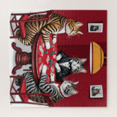 Puzzle Tabby Cats Jouer Au Poker (Horizontal)