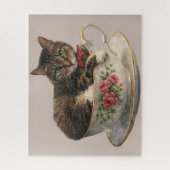 Puzzle Tabby dans une tasse de thé (Vertical)