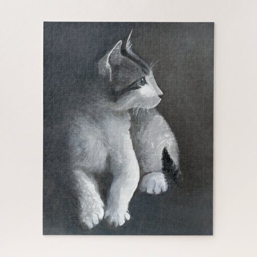 Puzzle Tabby Kitten (Vertical)