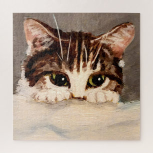 Puzzle Tabby Kitten timide et curieux