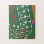 Puzzle Table Casino Craps avec chips et dés<br><div class="desc">Assurez-vous que Lady Luck est de votre côté avec ce tableau d'une table de craps de Chariklia Zarris. Les dés ont été jetés et sont collectés,  ainsi que tout pari perdu. Mettez cette action remplie imprimé sur votre mur aujourd'hui!</div>