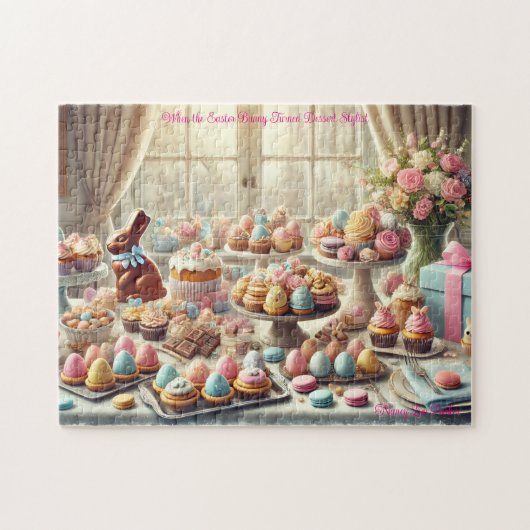 Puzzle Table de desserts de Pâques, fête de lapin de prin (Horizontal)