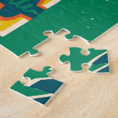 Puzzle Table festive de Noël, motif vintage. (Côté)