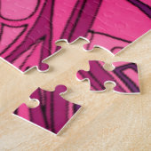 Puzzle Tableau Abstrait à panneau rose (Côté)