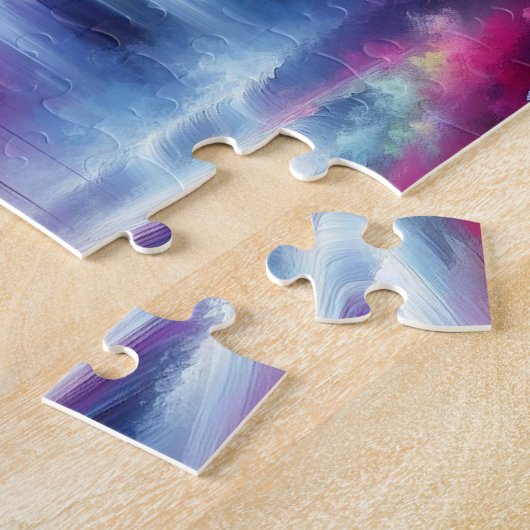 Puzzle Tableau Abstrait coloré généré par IA (Côté)