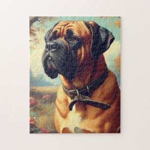 Puzzle Tableau Bullmastiff vintage