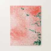 Puzzle Tableau corail Abstrait et aquarelle verte (Vertical)