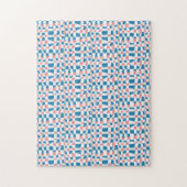 Puzzle Tableau de contrôle bleu rose rétro Abstrait (Vertical)