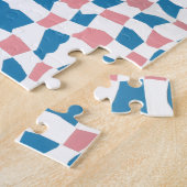 Puzzle Tableau de contrôle bleu rose rétro Abstrait (Côté)