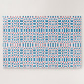 Puzzle Tableau de contrôle bleu rose rétro Abstrait (Horizontal)