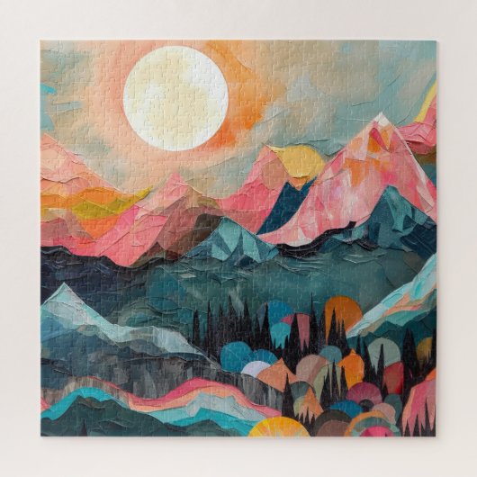 Puzzle tableau de la nature des montagnes (Vertical)