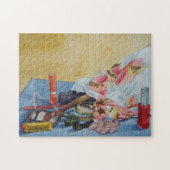 Puzzle tableau de la vie de la maquillage rétro sac (Horizontal)