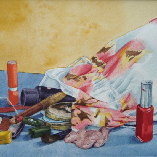 Puzzle tableau de la vie de la maquillage rétro sac