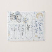 Puzzle Tableau de naissance bébé personnalisable avec élé (Horizontal)