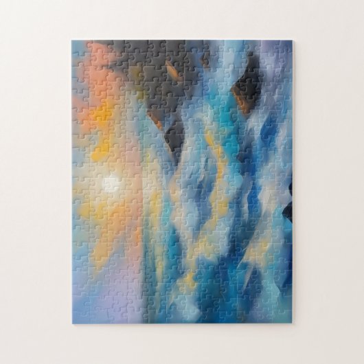 Puzzle Tableau des vagues bleu clair sous le soleil (Vertical)