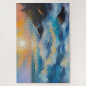 Puzzle Tableau des vagues bleu clair sous le soleil (Vertical)