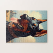 Puzzle Tableau Doberman vintage (Horizontal)