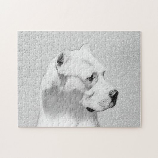Puzzle Tableau Dogo Argentino - Art Chien original (Horizontal)