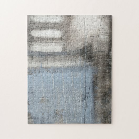 Puzzle Tableau gris et bleu Abstrait (Vertical)