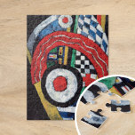 Puzzle Tableau no 46 | Marsden Hartley<br><div class="desc">Tableau no 46 (c. 1914-1915) | Oeuvre originale du peintre moderniste américain Marsden Hartley (1877-1943). La composition abstraite présente des couleurs primaires gras et saturées en noir,  blanc,  rouge,  bleu,  jaune et vert. Utilisez les outils de conception pour ajouter du texte personnalisé ou personnaliser l'image.</div>