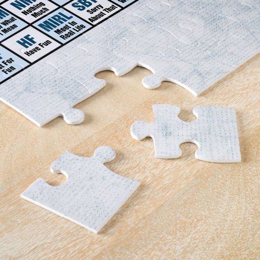 Puzzle Tableau périodique du service de mini-messages (Côté)