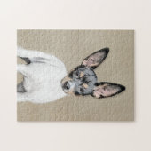 Puzzle Tableau Rat Terrier - Cute Original Chien Art (Horizontal)