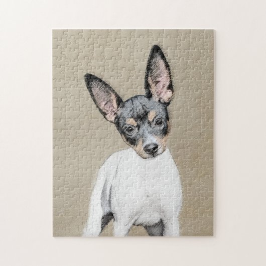 Puzzle Tableau Rat Terrier - Cute Original Chien Art (Vertical)