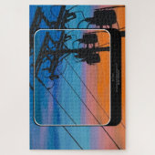 Puzzle Tableau 'Sunset Hum' (Vertical)