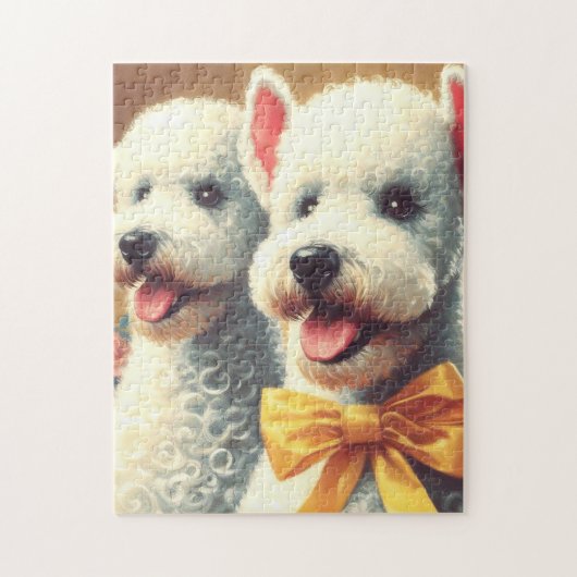 Puzzle Tableau vintage Bedlington Terrier (Vertical)