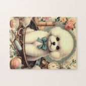 Puzzle Tableau vintage Bichon Frisé (Horizontal)