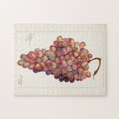 Puzzle Tableau vintage de raisins rouges (Horizontal)