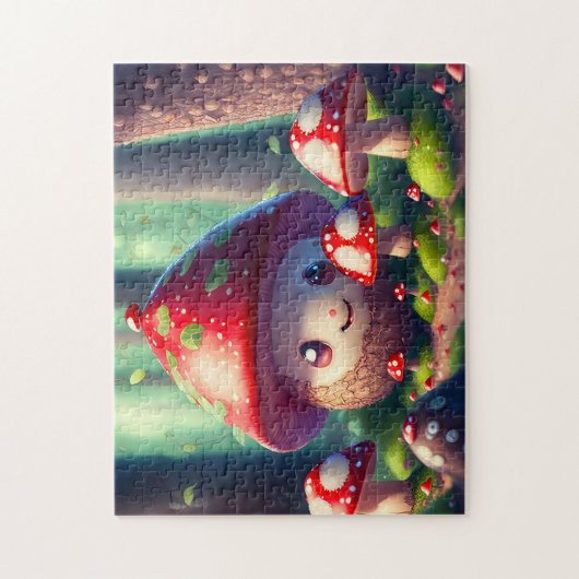 Puzzle Tabourets toadstools dans la forêt - bonne chance (Vertical)