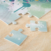 Puzzle Taches crâniennes cool tourbillonne cadre fleuri v (Côté)