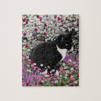 Puzzle Taches de rousseur en fleurs II - chat de Kitty de
