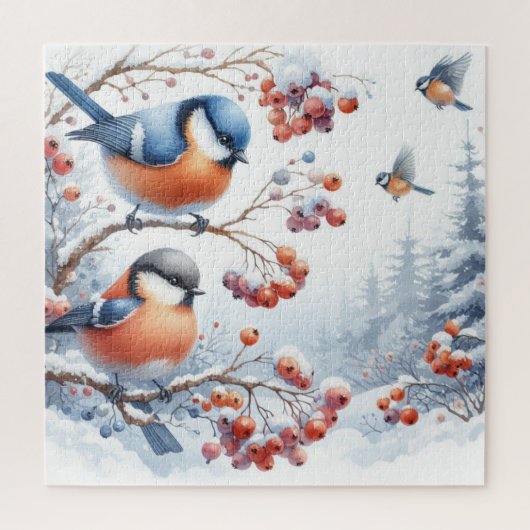 Puzzle Taches rouges sur un rowan dans la forêt (Vertical)