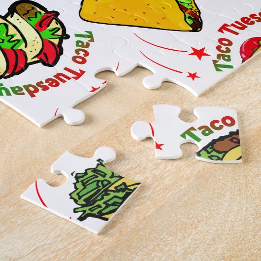 Puzzle Taco mardi Tacos dur et doux et sauce chaude (Côté)