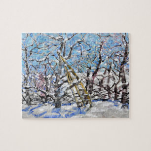 Puzzle Taille des pommiers en hiver / Artiste Larry Lere