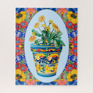 Puzzle Talavera Flower Pot