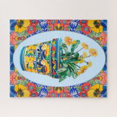 Puzzle Talavera Flower Pot (Horizontal)