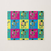 Puzzle Tambour de musique d'art de bruit rétro (Horizontal)