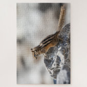 Puzzle Tamia sur les rochers – Instantané de la faune (Vertical)