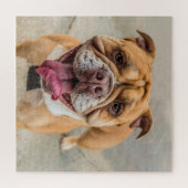 Puzzle Tan Happy Dog Photo (Horizontal)