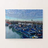 Puzzle Tangled Blue Dreams – Fishing Boats of Essaouira (Horizontal)