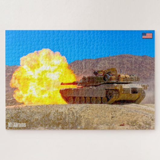 Puzzle TANK DE BATAILLE US - ABRAMS M1 (20x30 pouces) (Horizontal)