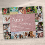 Puzzle Tante, Tante Définition 14 Photo Collage Pink Fun<br><div class="desc">14 photo collage scie pour vous de personnaliser pour votre spéciale,  Tante,  Tie ou Tia préférée pour créer un cadeau unique. Une façon parfaite de lui montrer à quel point elle est extraordinaire chaque jour. Conçu par Thisisnotme©</div>