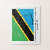Puzzle TANZANIE | Blessed Nation | DRAPEAU TANZANIEN (Vertical)
